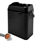 Kick The Old Grounds Out With Electric Portafilter Cleaner And Smart Knock Box Espresso Puck Suction with black knock box and portafilter