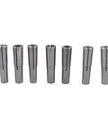 7 Piece MT Collet Set For 2MT MT2 Round Chuck Sizes 1/8 Inch, 3/16 Inch, 1/4 Inch, 5/16 Inch, 3/8 Inch, 7/16 Inch, 1/2 Inch Tool Steel