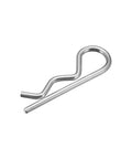 Hair Pin Cotter Pins 1.8mm Wire, 32mm Length R-Shaped Spring Fasteners For Bolts And Pins, Galvanized Carbon Steel, Silver Tone