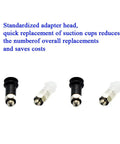 Industrial ZPT Series NBR Vacuum Suction Cup Adapter Heads for Pneumatic External Thread Gripper, durable and easy to replace.