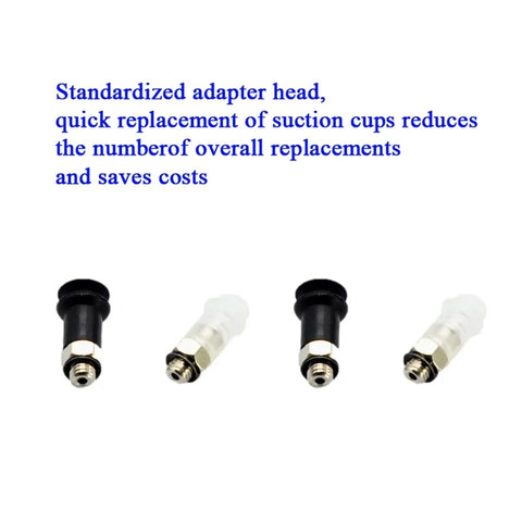 Industrial ZPT Series NBR Vacuum Suction Cup Adapter Heads for Pneumatic External Thread Gripper, durable and easy to replace.
