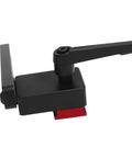Side view of T Track Flip Stop for DIY Woodworking, Aluminum Adjustable Fence Stopper for Precise Cuts, Quick Setup, and Stable Workpieces