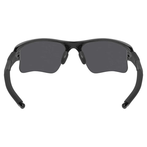 Front view of sunglasses with Replacement Nose Pads For Oakley Flak Jacket XLJ Flak Two Point Zero XL And Half Jacket Sunglasses black soft cushions.