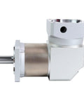 Built Different 60Mm Right Angle Planetary Gearbox For 60Mm Servo Motors, side view showcasing compact design and precision engineering.