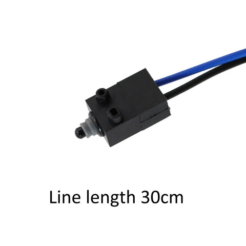 Close-up of Built To Last Waterproof Micro Switch 2 Pin Normally Open Limit Switch with 30cm Wire, showing wire length