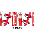 Tough As Nails 2 Pack 10 Lb ABC Fire Extinguishers with heavy duty brackets and signage for commercial use.