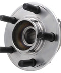 Front view of Front Wheel Bearing Hub Assembly Heavy Duty For AWD Vehicles Compatible With 2007 To 2021 Dodge Charger, 5 Lug, Rust Resistant Quad Lip Seal