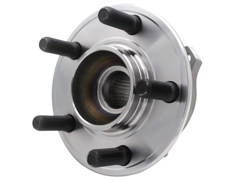 Front view of Front Wheel Bearing Hub Assembly Heavy Duty For AWD Vehicles Compatible With 2007 To 2021 Dodge Charger, 5 Lug, Rust Resistant Quad Lip Seal