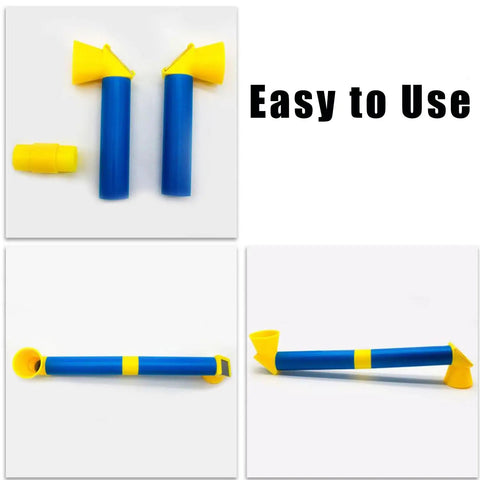 DIY Periscope Telescope Kit For Physics Experiments Portable Learning Tool shown in blue and yellow design with detachable parts