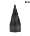Heavy Duty Wood Splitting Drill Bit Cone Compatible With Electric Hammer 32 To 42 Mm, 42mm tapered black log splitter accessory.