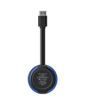 Back view of Wireless HDMI Transmitter And Receiver 4K Kit With 165Ft Range for Laptop and HDTV connection, black and blue design.