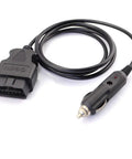 Cigarette Lighter To OBD2 Power Cable 16 Pin 10Ft 12V DC Vehicle OBD II Port Adapter Connect Any 12V Source To Car Diagnostic Tool