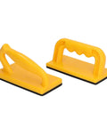 Two Pack Ergonomic Woodworking Push Blocks With Angled Handles And Non Slip Pads For Table Saw Jointer Router Table Shaper And Band Saw Heavy Duty Push Blocks In Bright Yellow For Safer Precise Control