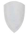 Old School 14th Century Medieval Steel White Heater Shield Functional Historical Replica For Reenactment And Display shown front view