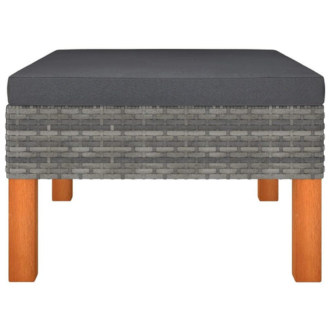 9 Piece Outdoor Garden Lounge Set With Weather Resistant PE Rattan And Steel Frame Zippered Cushions square rattan ottoman