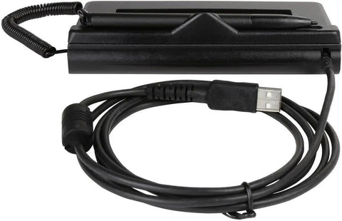 Compact Siglite Signature Pad With Usb Plug And Play Setup For Quick Pc Signing Sleek Gray Silver Style Tight Grip Handle Pack Of Three showing black USB signing pad and cable.