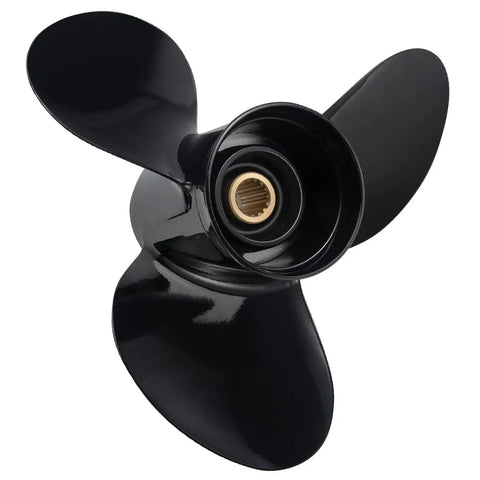 Beefed Up 14 Inch Diameter 13 Inch Pitch Aluminum Boat Propeller For Outboard Motors 15 Spline 3 Blades Right Hand Rotation OEM 990C0-00750-13P