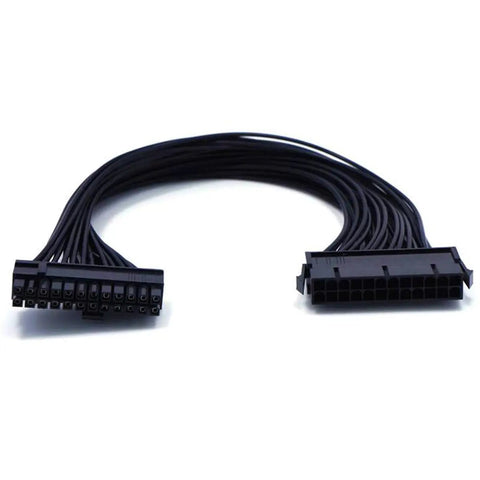 ATX 24 Pin Motherboard Power Extension Cable 12.6 Inch Length Internal PC PSU Male To Female Extension Lead shown front view