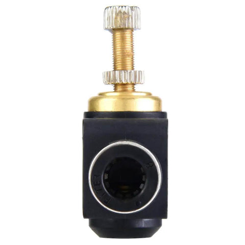 Tough T Shape Pneumatic Fitting With Adjustable Pressure Regulator Valve Quick Connect Tube Adapter For 4mm Air Hose No Sweat Tool Free Snap Fit Hookup Heavy Duty Copper And Plastic Build