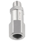 Detachable 304 stainless steel check valve, 1/4in FNPT inlet to MNPT outlet, one-way valve for water/oil/gas