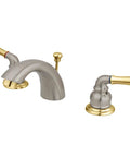 4 Inch To 8 Inch Mini Widespread Lavatory Faucet With Metal Lever Handle In Polished Brass And Brushed Nickel Finish No Drip Washerless Cartridge