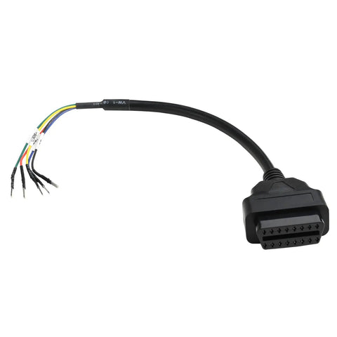 OBD II 16 Pin Female Connector Pigtail Cable With CAN Bus And K Line Jumper Tester For Motorcycle Car Truck DIY Diagnostic Adapter 30cm Long
