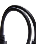 Close-up of Right Angle OBD2 Splitter Y Cable 1 Male To 2 Female Extension showing two 16-pin connectors in durable black.