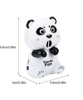 Nifty Desktop Cooling Fan Featuring Three Adjustable Speeds And Portable Usb Rechargeable Power, cute panda design, 9.8cm tall, perfect for chilling drinks.