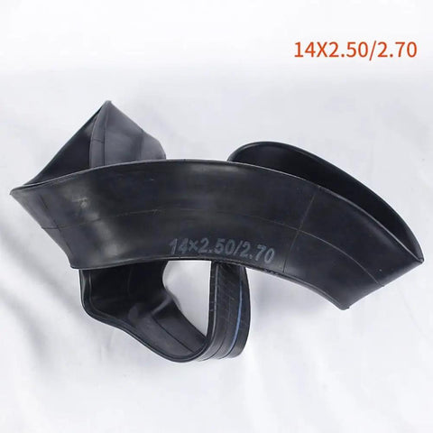 Premium 14x2.50 Butyl Rubber Inner Tube for E-Bike Scooter, Heavy Duty Puncture Resistant Design, Air Tight Seal, Super Reliable Flat Repair Part For Smooth Ride shown folded