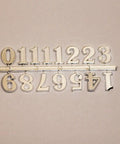DIY Clock Numerals Replacement Kit Black Arabic And Roman Numbers For Quartz Wall Clocks, Durable Plastic Parts shown in silver