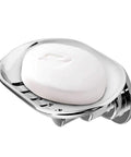 Powerful Suction Cup Soap Dish for Shower and Kitchen No Drill Mount Holds Up to 7.5 Pounds Easy No Tool Install Elegant Arc Design