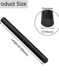 Black 3 Inch Diameter 12 Inch HDPE Round Rod For DIY Projects And Mechanical Parts Tough As Nails Built To Last High Density Polyethylene Bar Corrosion Resistant Low Water Absorption, 12in rod size shown