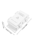 Heavy Duty Waterproof Junction Box For Outdoor Electrical Circuits With UV Resistant Plastic Enclosure Safe Socket Cover dimensions 17.5cm x 10.5cm x 5.5cm