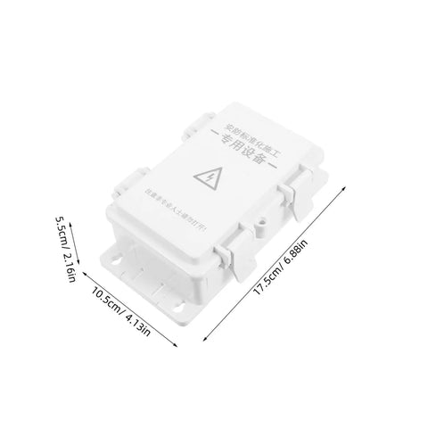 Heavy Duty Waterproof Junction Box For Outdoor Electrical Circuits With UV Resistant Plastic Enclosure Safe Socket Cover dimensions 17.5cm x 10.5cm x 5.5cm
