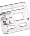 Straight Up Precision Large Quadrant Hinge Mortise Template Router Jig For Door Mortising Smooth Acrylic Guide close-up view.