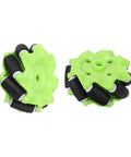 Omnidirectional Mecanum Wheel Set For DIY Smart Robot Cars And Maker Projects 58mm And 2.28 Inch Diameter ABS Rubber Wheels Green