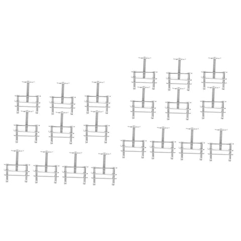 20-pack Adjustable Screw Compressor Hose Clamp Set for PEX tubing, laboratory equipment on white background