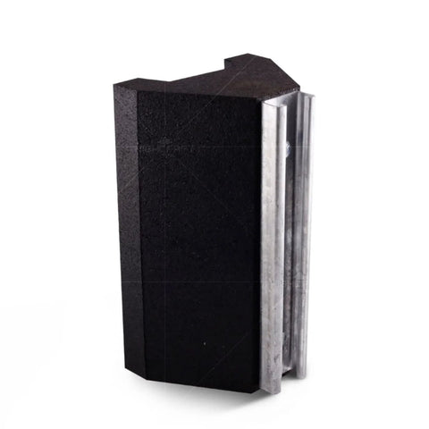 Highcraft STC-10T rooftop pipe support block with galvanized steel strut, black recycled rubber, 5-3/4 x 10 in