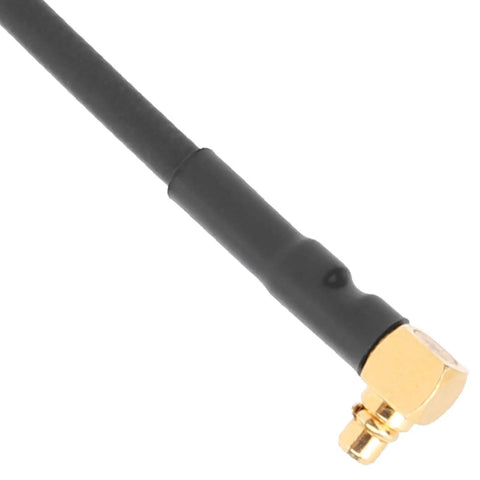 Bangin 5.8Ghz MMCX 2.8dBi RHCP High Gain Antenna with bent head for FPV drones, showcasing gold connector and black shaft