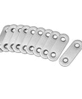 10 Pieces Repair Plates 47mm By 16mm Flat Fixing Mending Corner Brace Bracket Connector Set Silver Tone For Wood Metal Cabinets