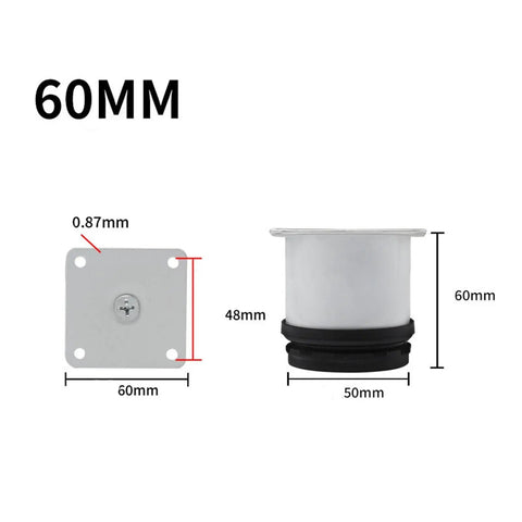 Heavy Duty Adjustable Furniture Legs Black Stainless Steel For Cabinets Sofas TV Stands Coffee Tables And Beds side view