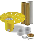 Freestanding Bathtub Drain Kit With Drop-In Style, DIY Ready, Leak-Proof Rough-In System, White PVC And Brass Pipes