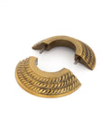 Aluminum Escutcheon Plate 3.13 Inch Outer Diameter Radiator Flange With Lacquered Antique Gold Finish, split view