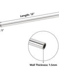 A-KARCK 1" OD 304 stainless steel round tubing, 12" length, 1.5mm wall, 2 pcs