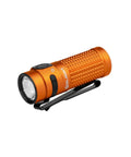 Baton4 Rechargeable EDC Flashlight With 1300 Lumens, Tiny But Mighty Pocket Sized, IPX8 Waterproof, Bright Orange body and clip
