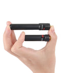 Person holding Dual Band VHF UHF Ham Radio Antenna SMA Female Short Stubby 1.96 Inch and 3.14 Inch Two Pack for Baofeng UV 5R
