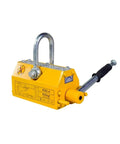 Heavy Duty Permanent Magnetic Lifter Built Like A Tank With A Beefy U Loop Shackle Hook For Straight Up 600kg Steel Lifting And Scrap Handling Around The Shop Without Any Plug In Drama Today, compact design with rubber grip.