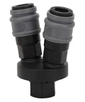Durable Plastic Steel Quick Connector 2 Piece Set For C Type Round Two Way Air Fitting in compressed gas systems