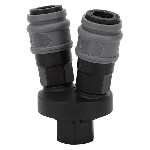 Durable Plastic Steel Quick Connector 2 Piece Set For C Type Round Two Way Air Fitting in compressed gas systems