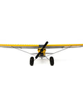 Front view of Carbon Cub S 2 1.3m RC Airplane BNF Basic With SAFE Technology For Easy Flying Durable Scale Trainer With 1.3m Wingspan Yellow Finish Transmitter Battery And Charger Not Included